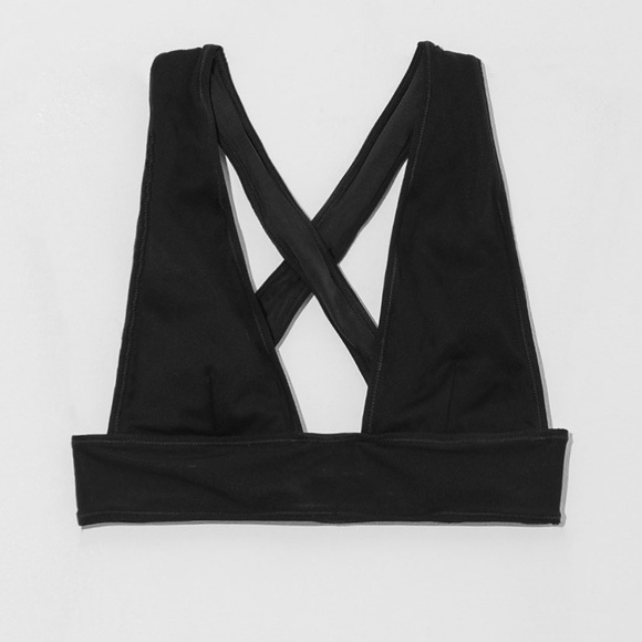 RACHEL COMEY Allee Bikini Top Black Deep V - Picture 6 of 6